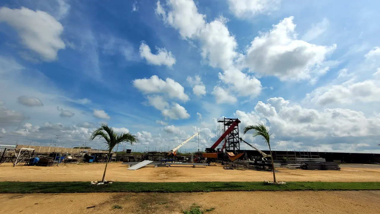 Vista aérea del Parque Industrial Nexoil en Paraguaná